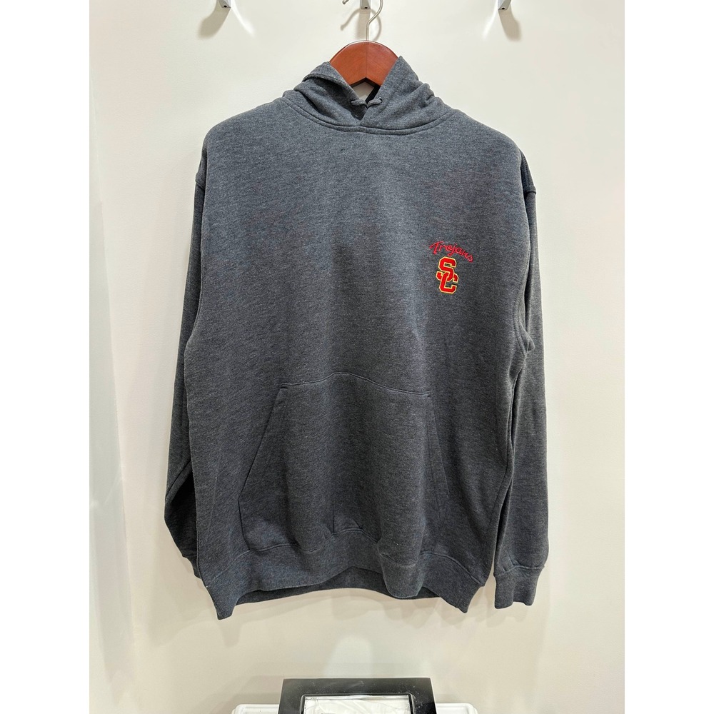 Brooks Brothers USC Trojans Hoodie Mens XL Grey Pullover Sweatshirt Team Trojan